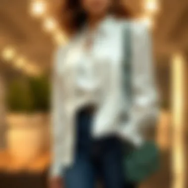 Stylish outfit combinations featuring a white blouse