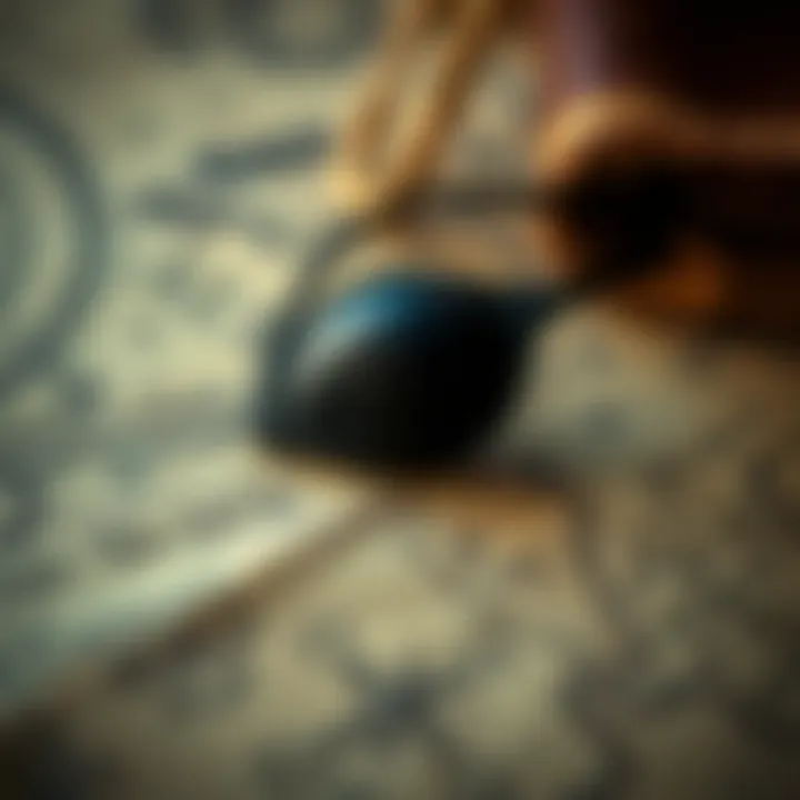 Artistic Eye Patch on Treasure Map An artistic representation of a classic eye patch resting on a treasure map.