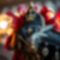 A detailed view of an intricately designed pirate hat adorned with feathers and jewels.