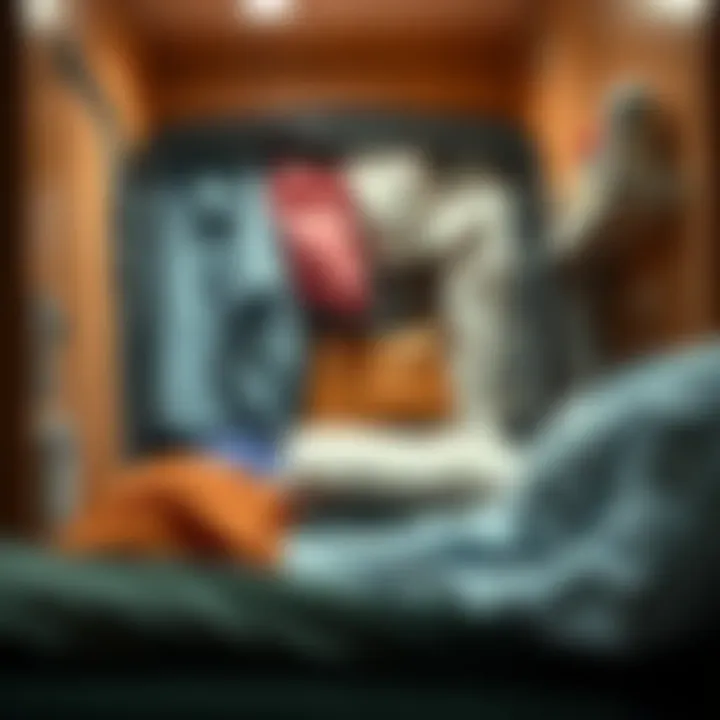 Interior organization of a suitcase for hospital stay