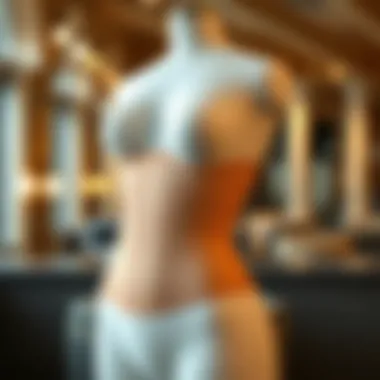 A modern tummy control garment displayed elegantly on a mannequin, highlighting its support features.