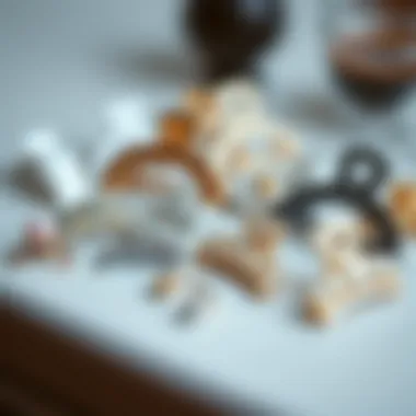 Diverse Designs of Bulk Claw Clips Elegant bulk claw clip assortment showcasing diverse designs