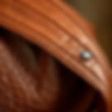 Close-up of Leather Texture and Craftsmanship Close-up of leather texture highlighting its quality and craftsmanship