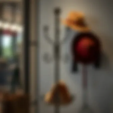 Stylish metal hat rack with unique design