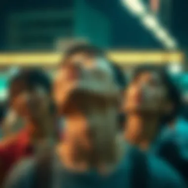 A cultural representation showcasing various reactions to neck popping in different societies.