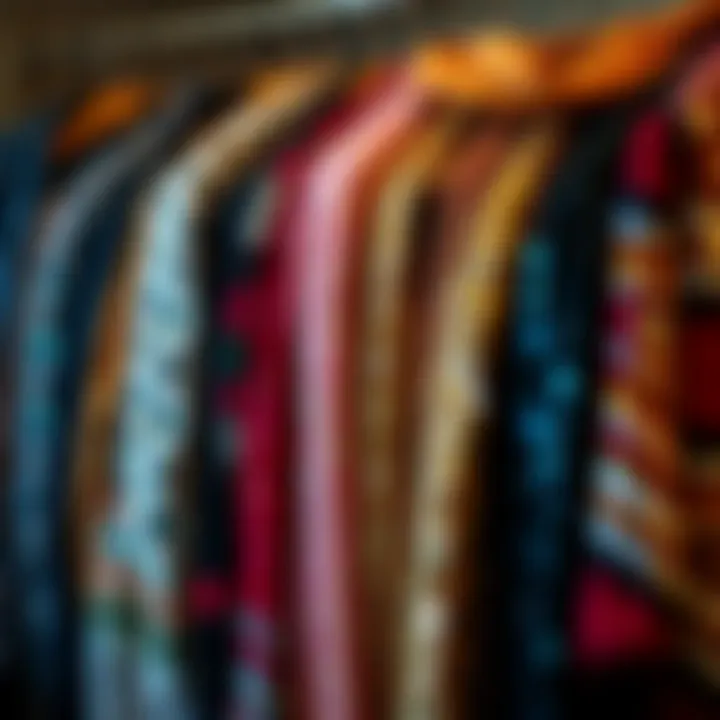 A collection of sequined shawls in various colors and designs