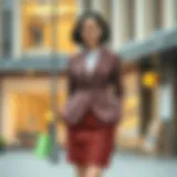 Chic Professional Look for Petite Educators Chic petite teacher outfit featuring tailored blazer and skirt