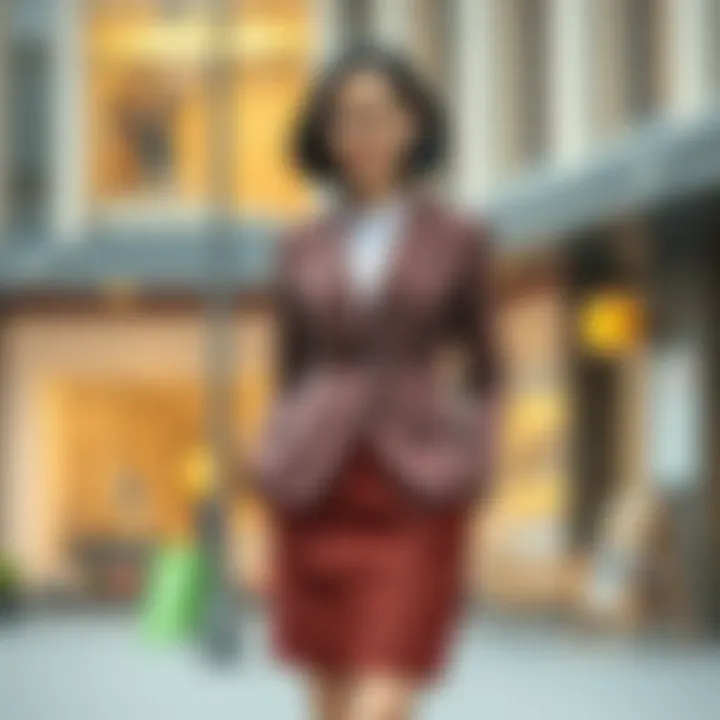 Chic Professional Look for Petite Educators Chic petite teacher outfit featuring tailored blazer and skirt