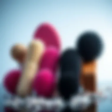 Variety of heel scrubbers made from different materials showcased together