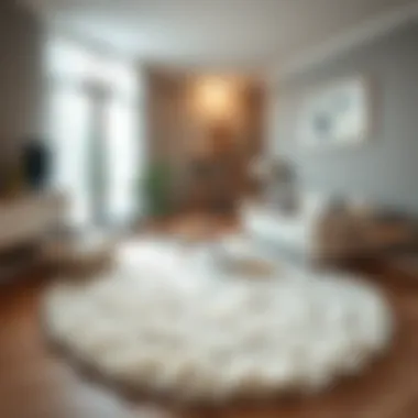 Maintenance tips for preserving the quality of round white fluffy rugs