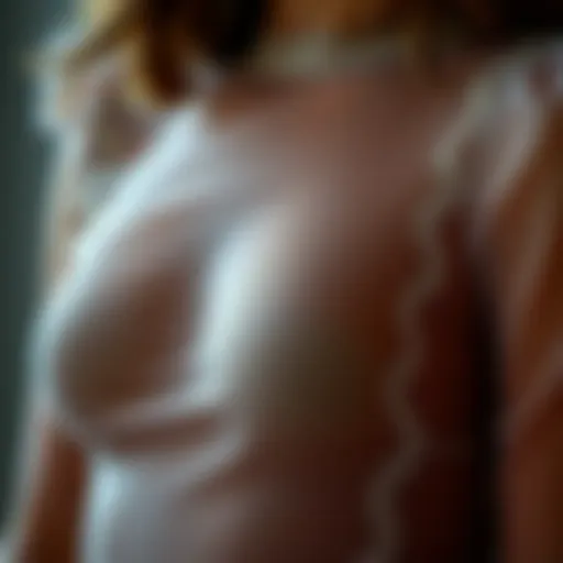 Close-up of sheer bodysuit fabric showcasing its intricate pattern