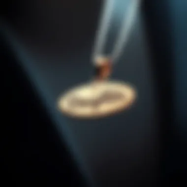 Close-up of a beautifully crafted necklace with a daughter's name inscribed