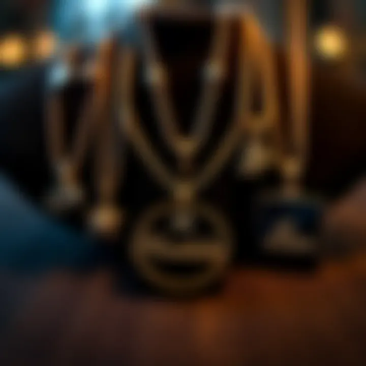 An elegant display of different necklace styles showcasing personalization options