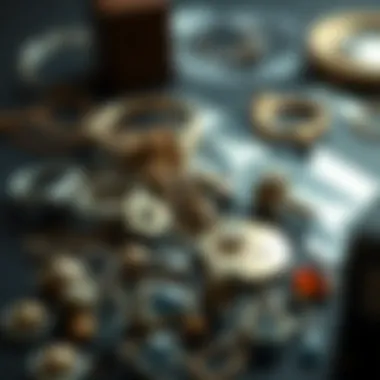 A collection of materials used in crafting personalized jewelry pieces