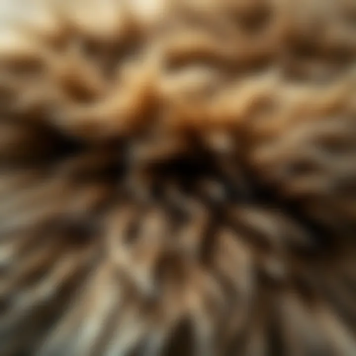 Close-up of faux fox fur texture showcasing its softness