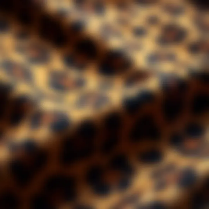 Texture and Quality of Leopard Skin Fabric Close-up of leopard skin fabric highlighting its texture and quality.