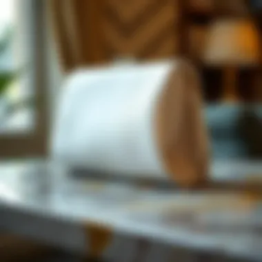 Elegant white clutch bag displayed on a stylish surface