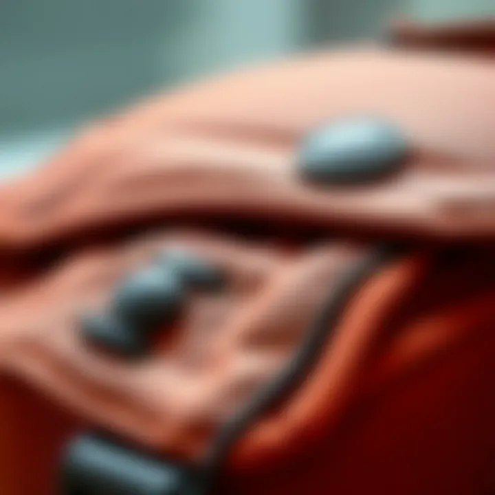 Close-up of the material used in a sport messenger bag