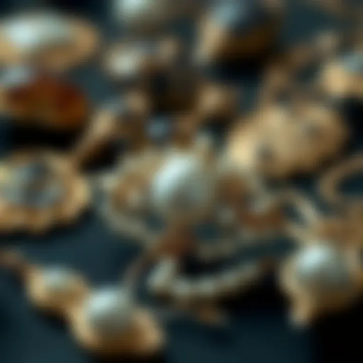 Historical Artifacts of Pearl Face Jewels Historical artifacts showcasing the evolution of pearl face jewels through time