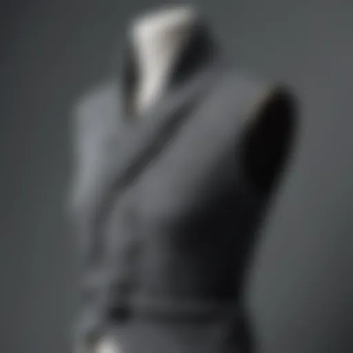 Elegant turtle neck knot side sweater vest displayed on a mannequin showcasing its unique design