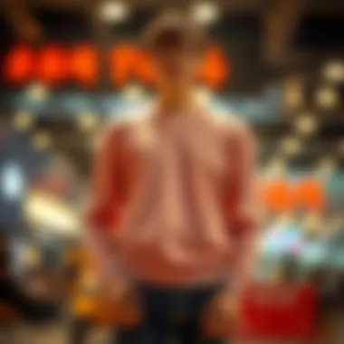 Artistic representation of twisted front sweater design