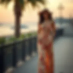 Elegant two piece palazzo pants set styled for a summer outing