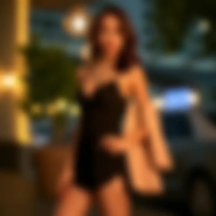 Sophisticated Evening Look with Black Romper Elegant black romper styled for a night out