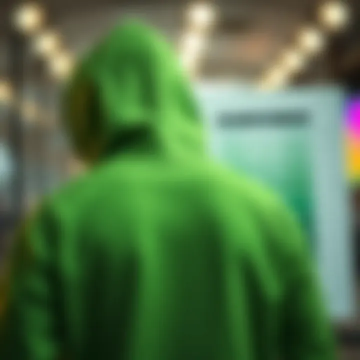 Color psychology chart highlighting green