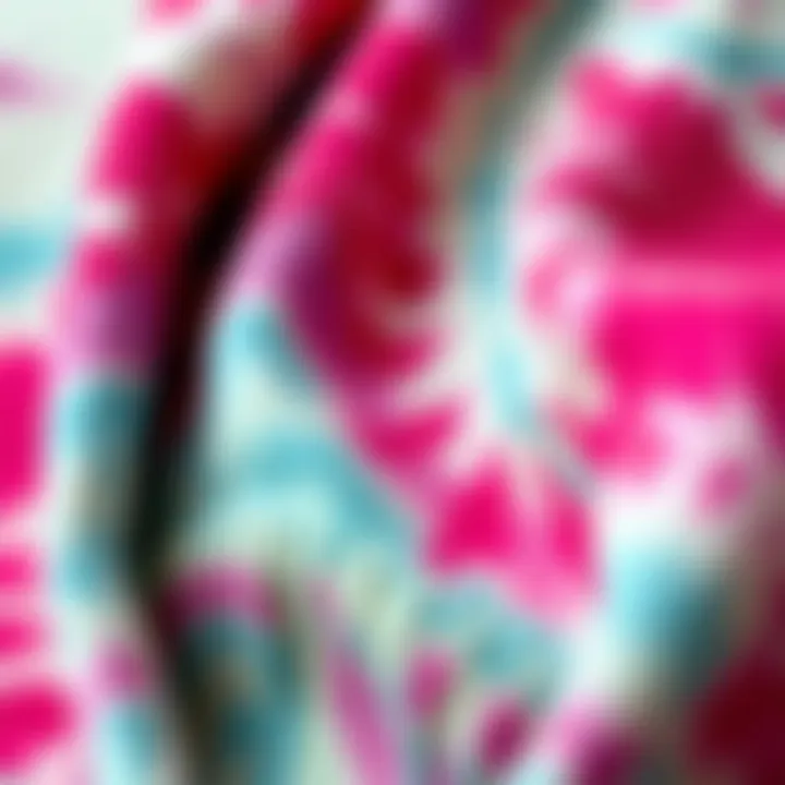 The Luxurious Touch of Tie-Dye Fabric Close-up of soft fabric texture