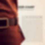 Belt size chart highlighting various measurements