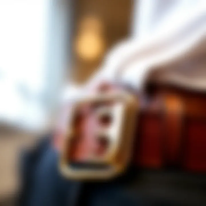 Fashionable belt showcasing material and design