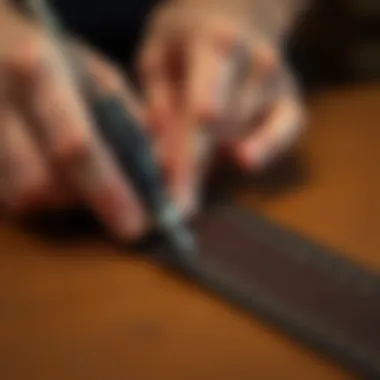 Techniques demonstrating the use of a perforating tool on leather