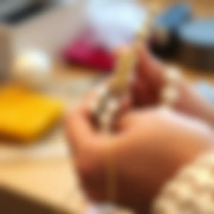 Demonstration of pearl knotting technique using the tool effectively