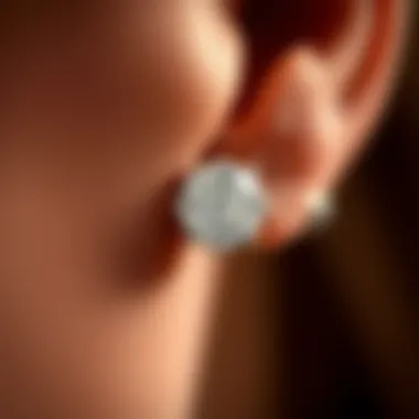 Lustrous Finish of Sterling Silver Labret Stud Close-up shot of a sterling silver labret stud emphasizing its luster