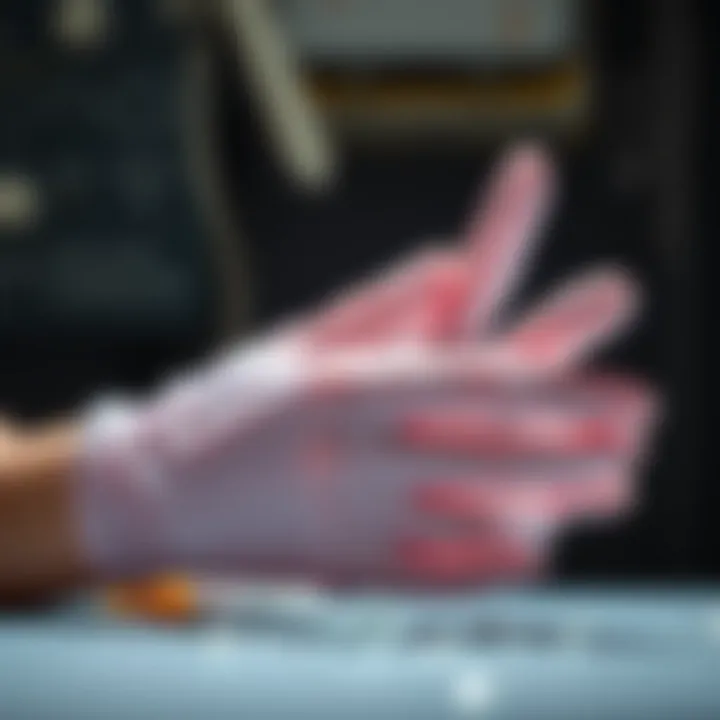 Composition of materials used in UV gel gloves production