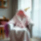 Cozy unicorn bathrobe draped over a chair