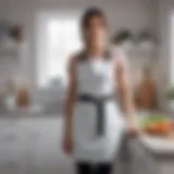 Stylish waterproof apron in a modern kitchen setting