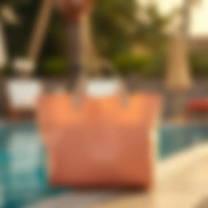 Chic Design of Waterproof Pool Totes Stylish waterproof tote designed for a chic poolside look
