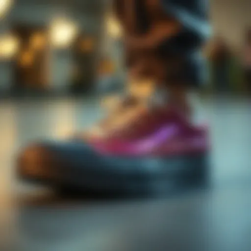 Wide toe box showcasing comfort and fit