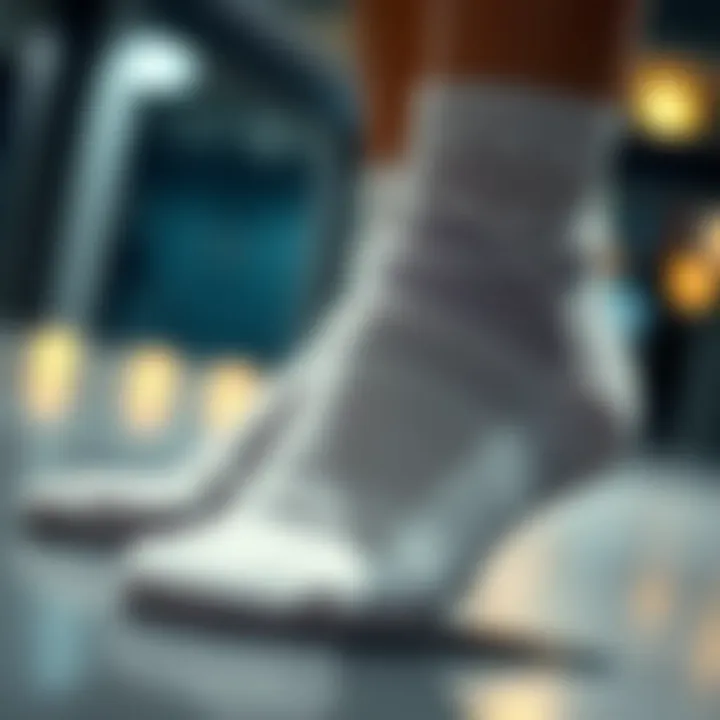 Elegant design showcasing the texture and grip of anti-slip socks