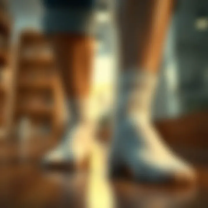 Lifestyle imagery illustrating the practical use of anti-slip socks