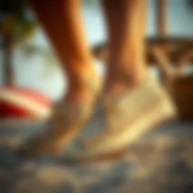 Stylish espadrilles suitable for beach outings