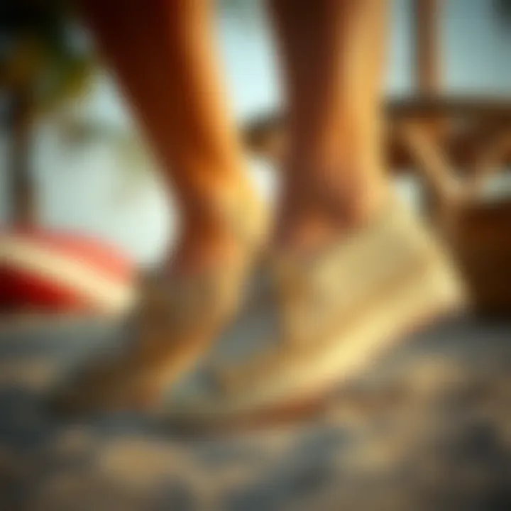 Stylish espadrilles suitable for beach outings